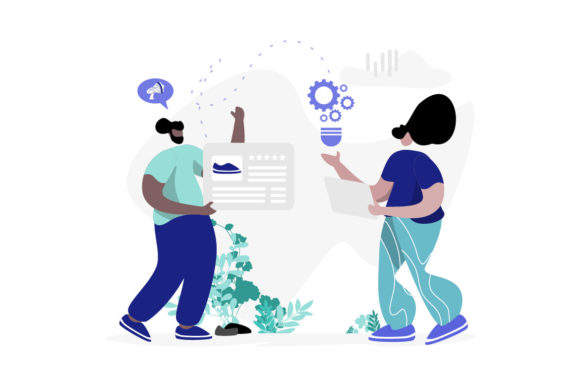 Download Content Strategy Flat Illustration - Illustration Collection