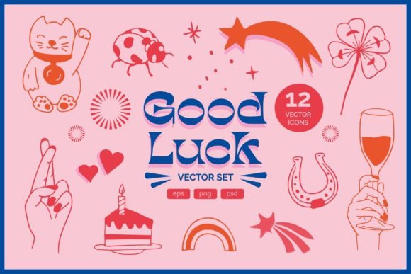 Download Good Luck Illustration Graphics Set - Illustration Collection