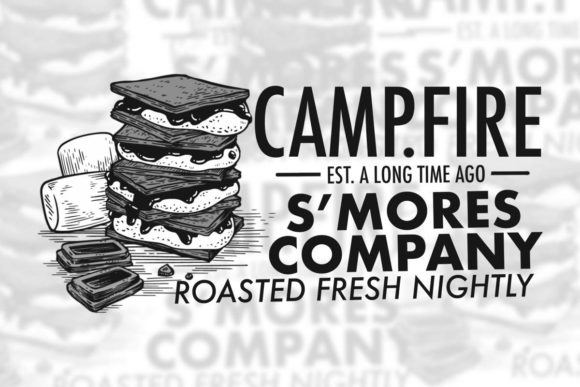 Download Camp Fire S'mores Company Illustration - Illustration Collection