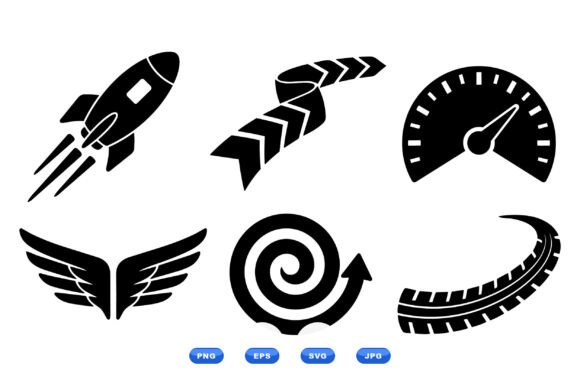 Download Speed Icon Vector Graphics Set - Graphic Collection