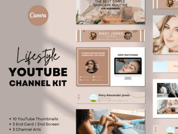 Download Lifestyle Youtube Branding Bundle - Branding Collection