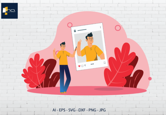 Download Flat Illustration Instagram Photo Posts - Illustration Collection