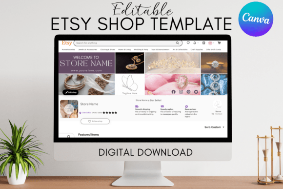 Download Etsy Shop Branding Kit Canva Template - Branding Collection