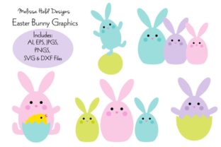 Download Cute Easter Bunny &amp; Chick Graphics - Graphic Collection