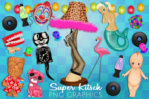 Download Super Kitsch Retro Graphics Set - Graphic Collection