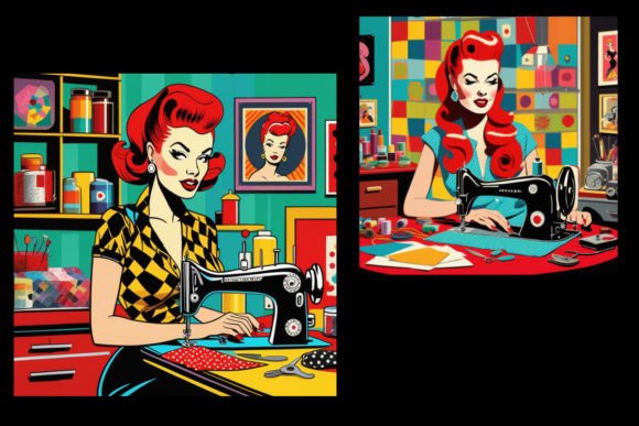 Download Pop Art Sewing Graphics Set 1 - Graphic Collection